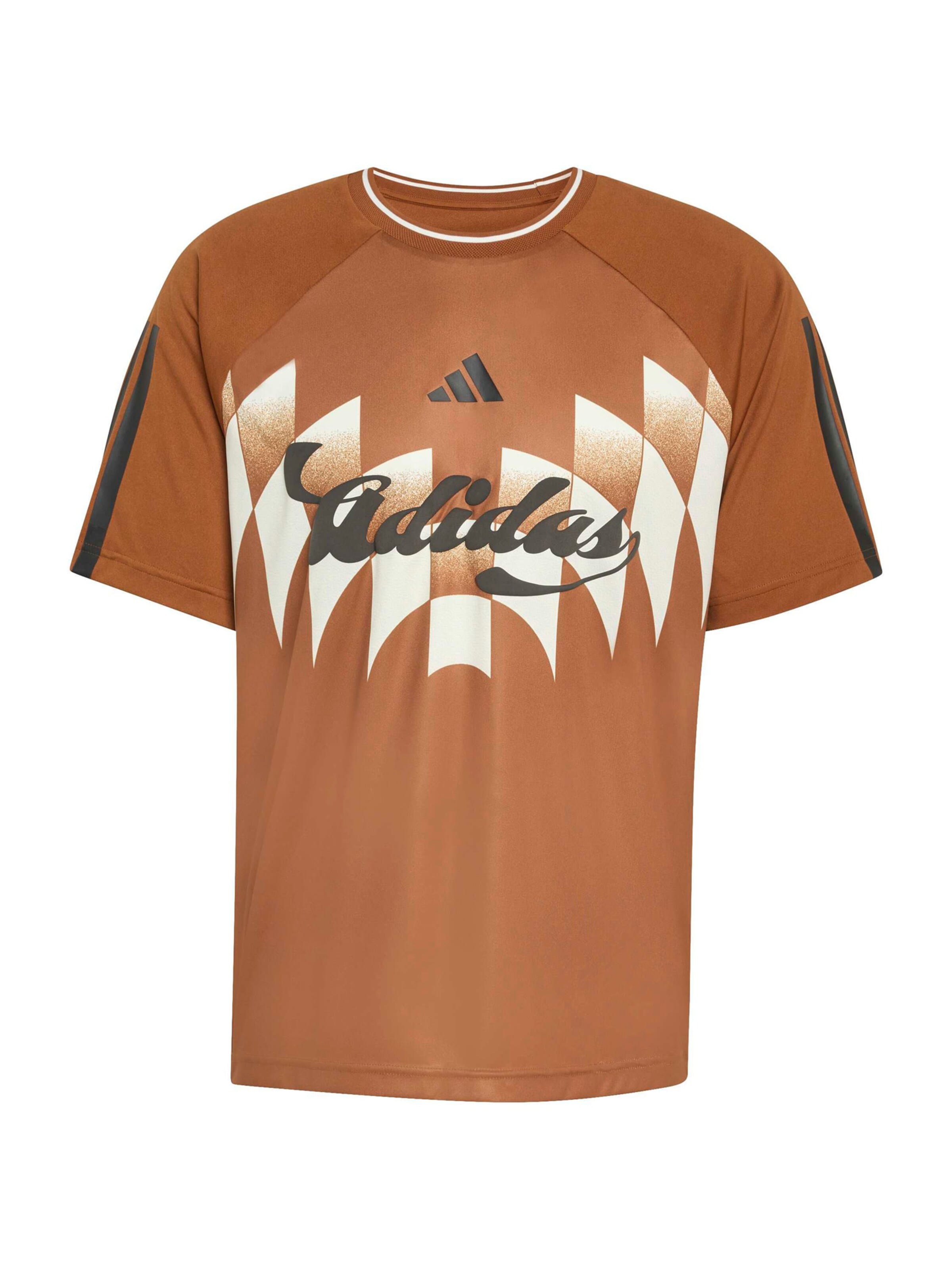 XS dydžio Sportiniai marškinėliai 'HOUSE OF TIRO X COMMON GOAL' iš ADIDAS SPORTSWEAR, spalva – rusvai rausva / juoda / balkšva, Prekių apžvalga
