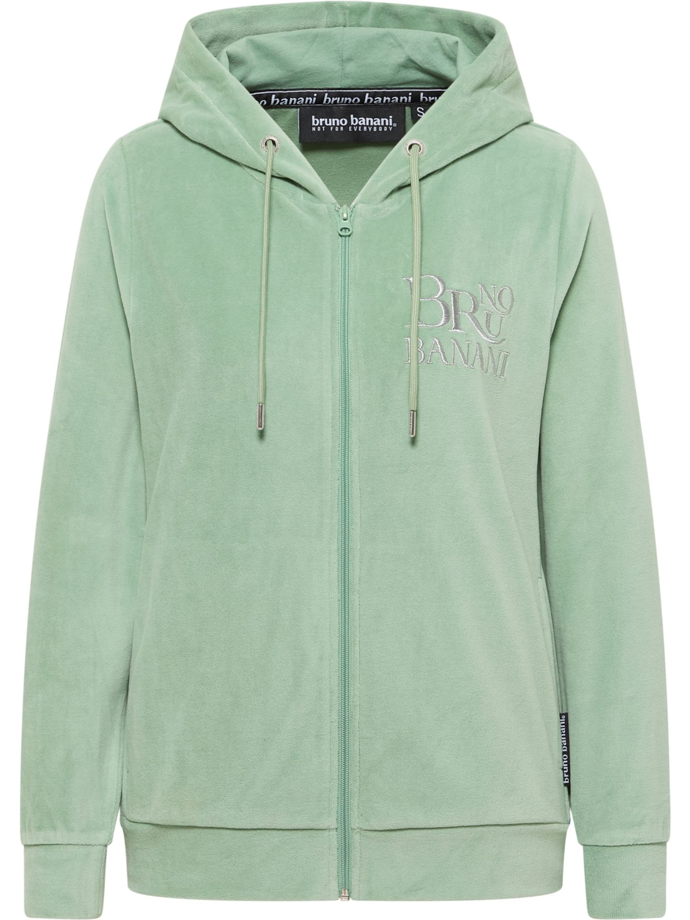Bruno Banani Zip-Up Hoodie 'Gilliam' in Green: front