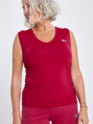 SPORTKIND - Top deportivo 'Loose Fit V-Neck' en rojo: frente