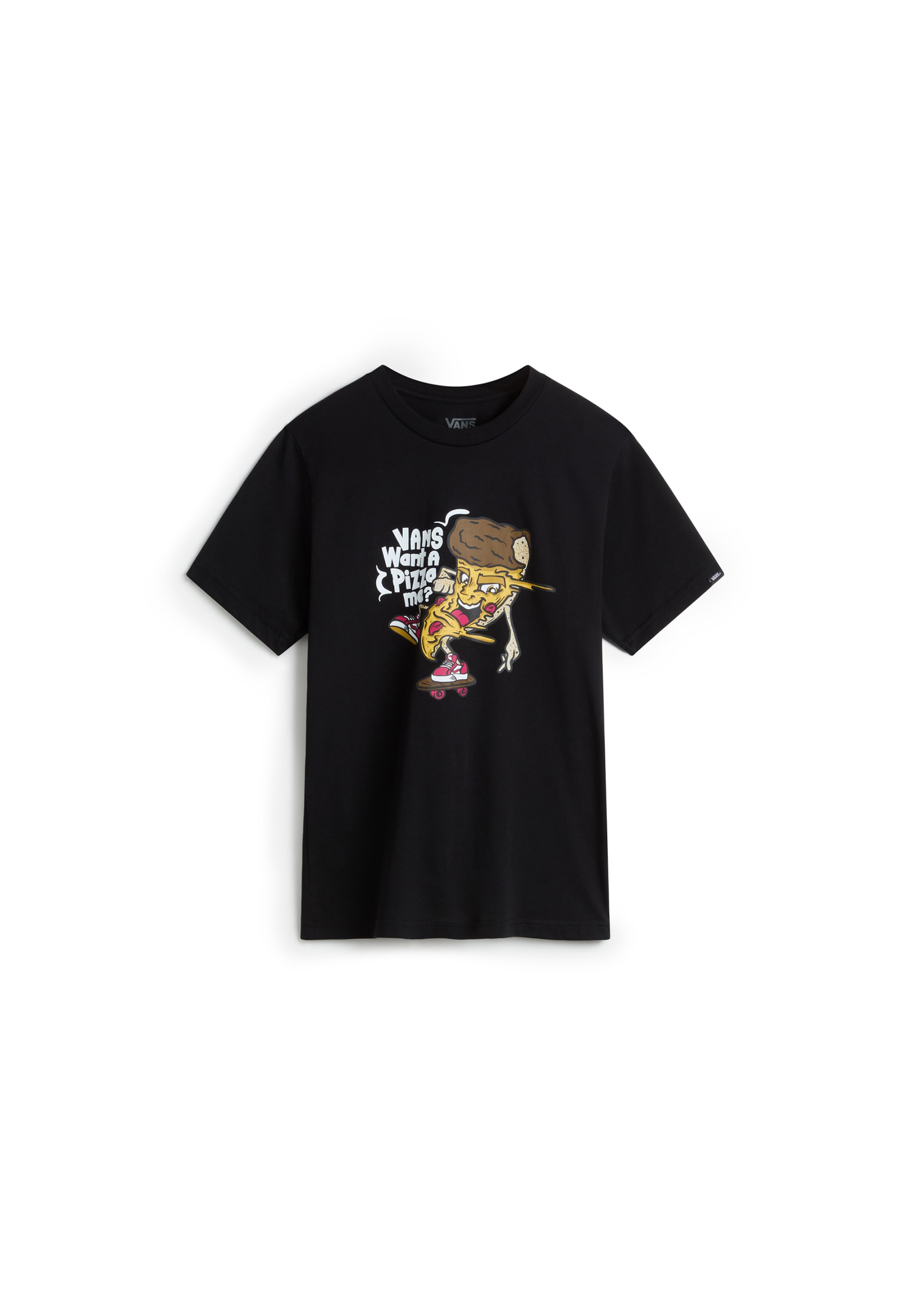 VANS T-Shirt 'Pizza Me' in Schwarz: Vorderseite