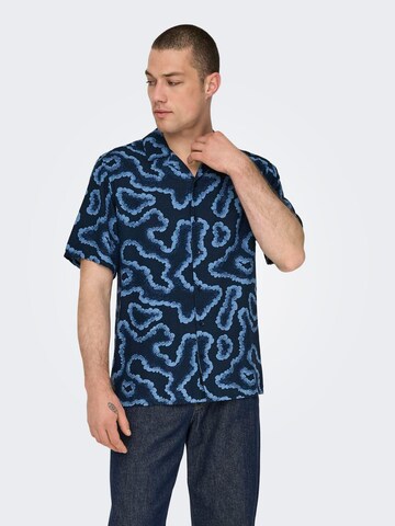 Only & Sons - Ajuste confortable Camisa 'Noy' en azul