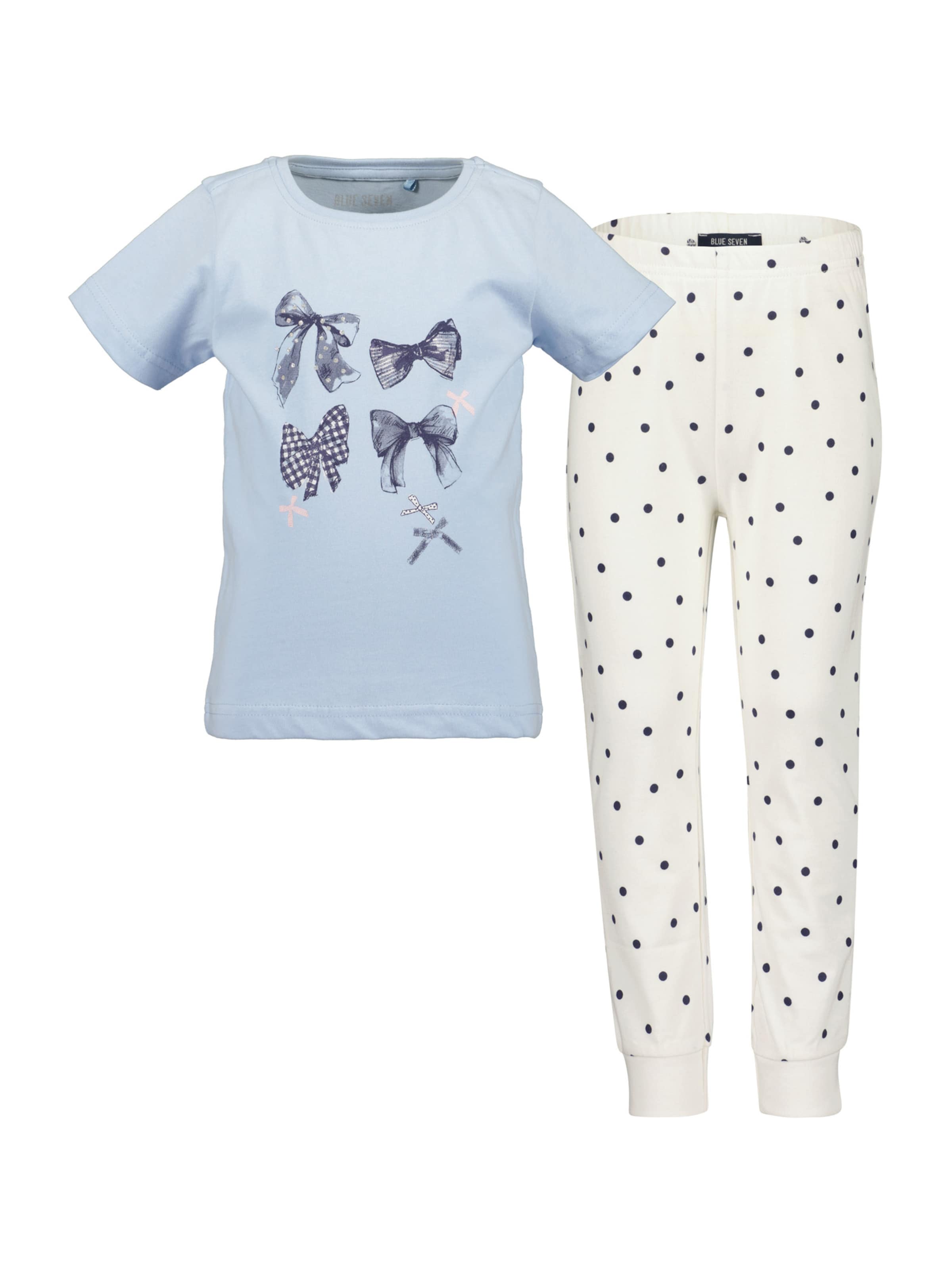 BLUE SEVEN Комплект пижама в синьо: отпред
