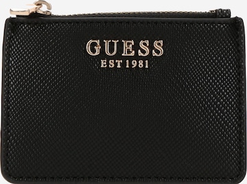 GUESS Kotelo 'LAUREL II SLG CREDIT CARD CASE' värissä musta: etupuoli