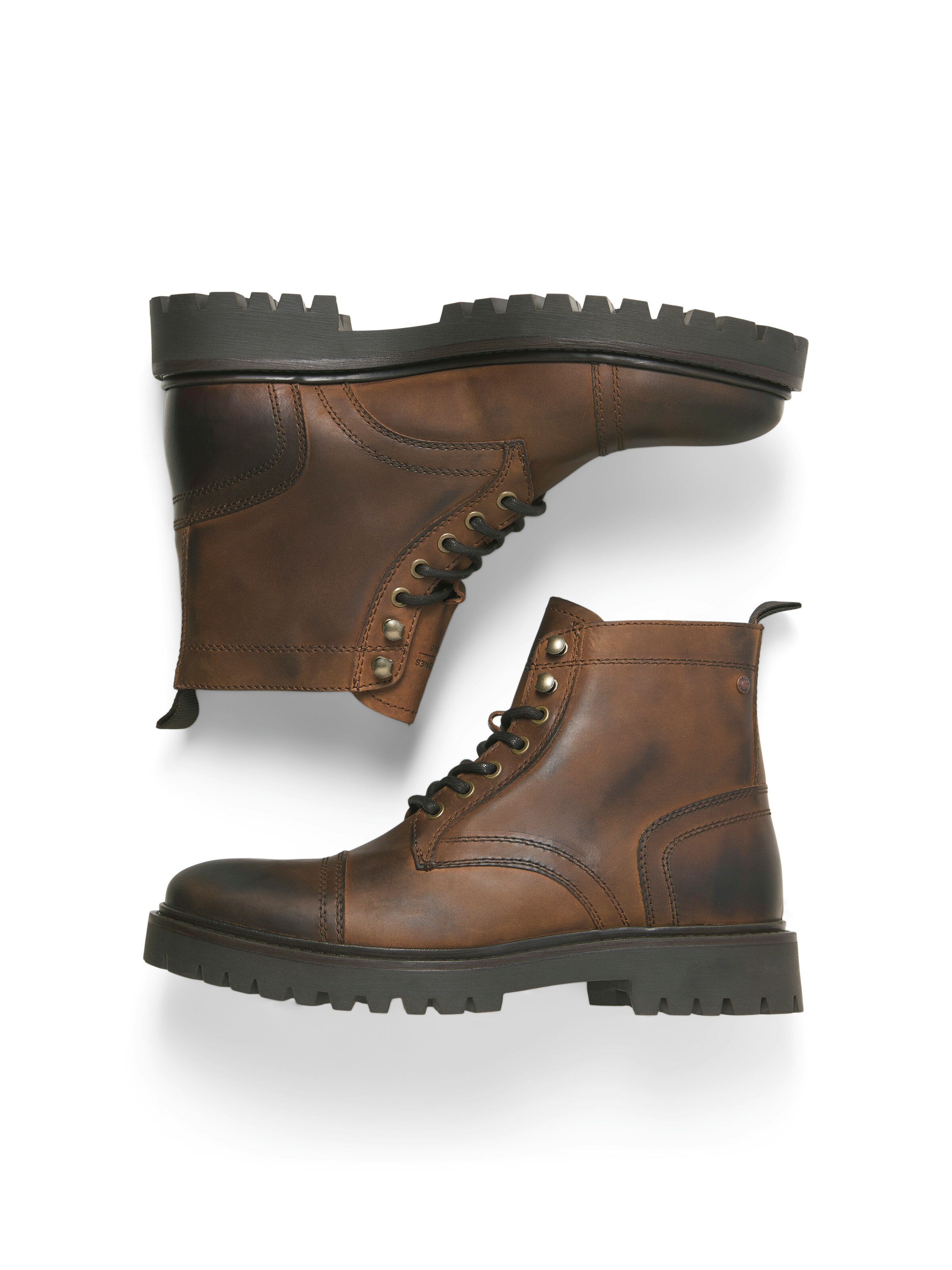 JACK & JONES - Botas com atacadores 'JFWenzo' em castanho