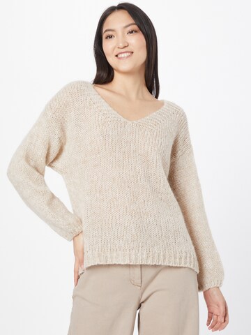 Pullover di Sublevel in beige: frontale