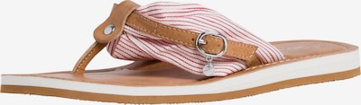 TAMARIS T-bar sandals in Chamois / Red / White, Item view