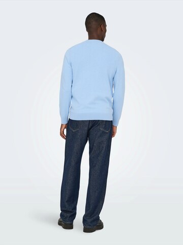 Only & Sons Sweater 'ONSREX' in Blue