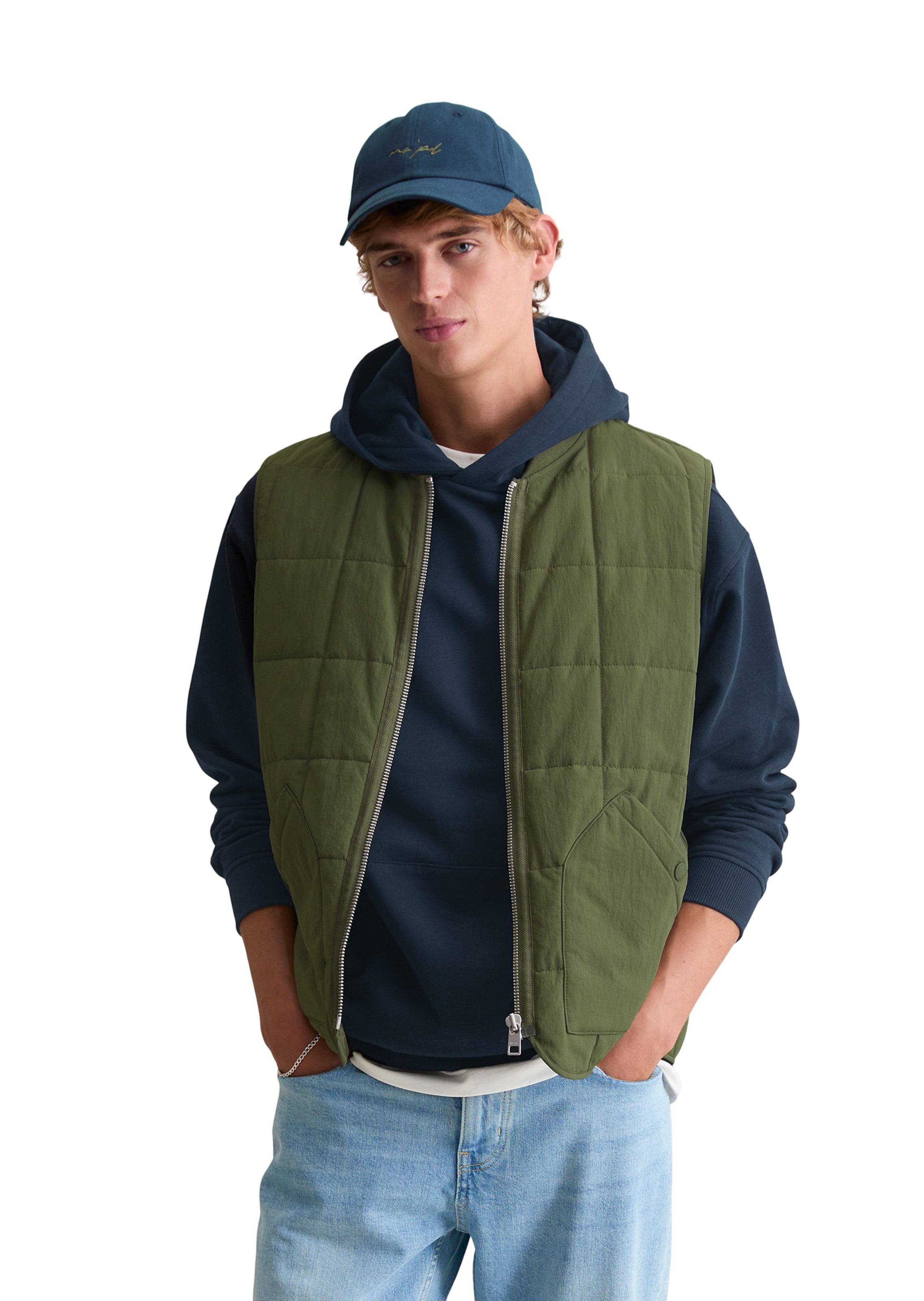 Marc O'Polo DENIM Vest in Green: front