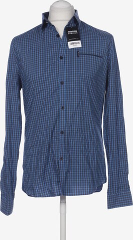 GUESS Button Up Shirt in L in Blue: front