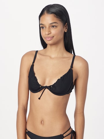 Boux Avenue T-shirt Bikinitop 'IBIZA' in Zwart: voorkant