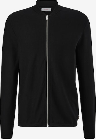 s.Oliver Sweat jacket in Black: front