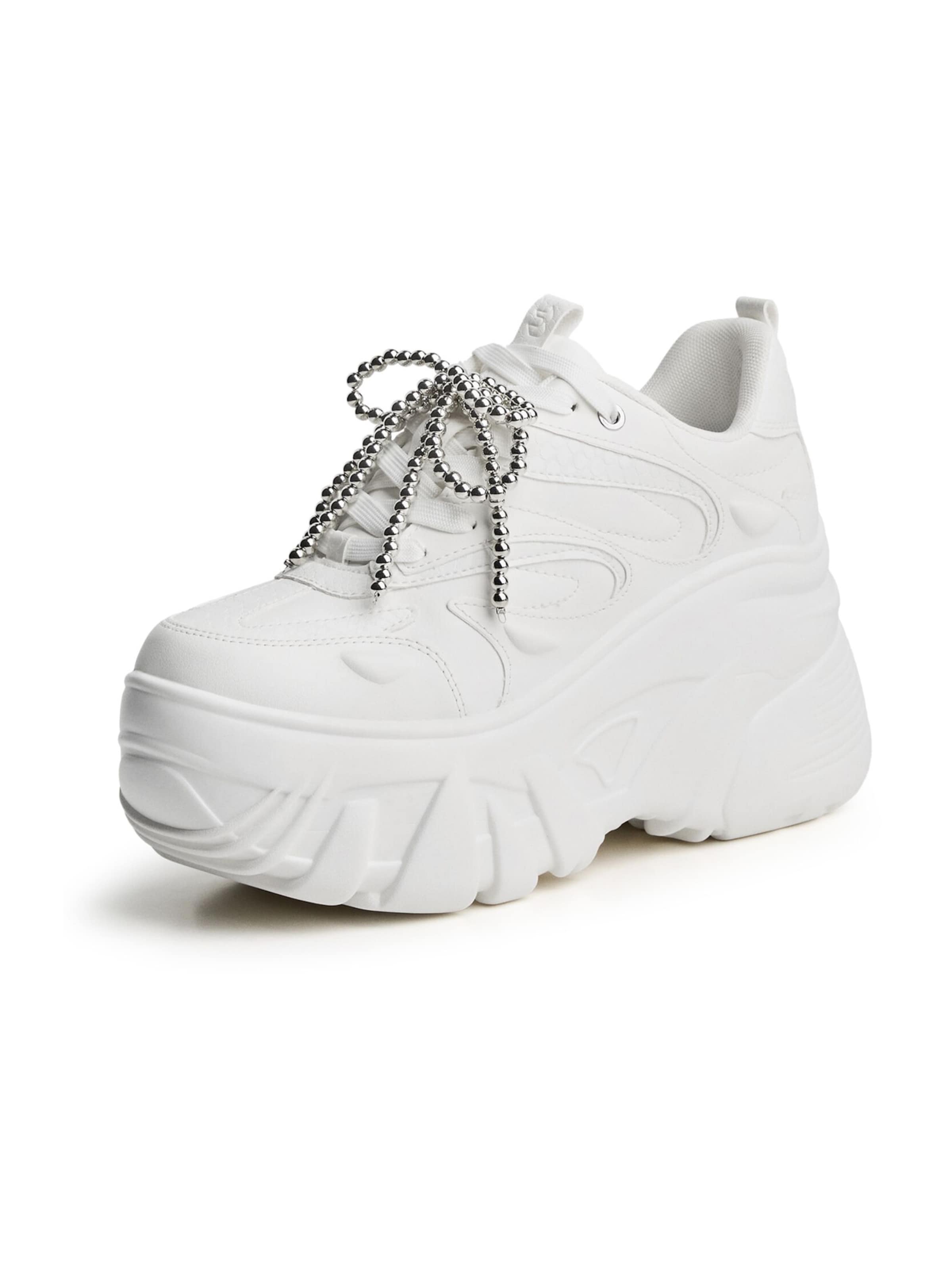 Bershka Trampki niskie w kolorze biały: przód