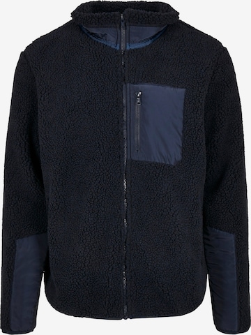 Urban Classics Fleece jas in Blauw: voorkant