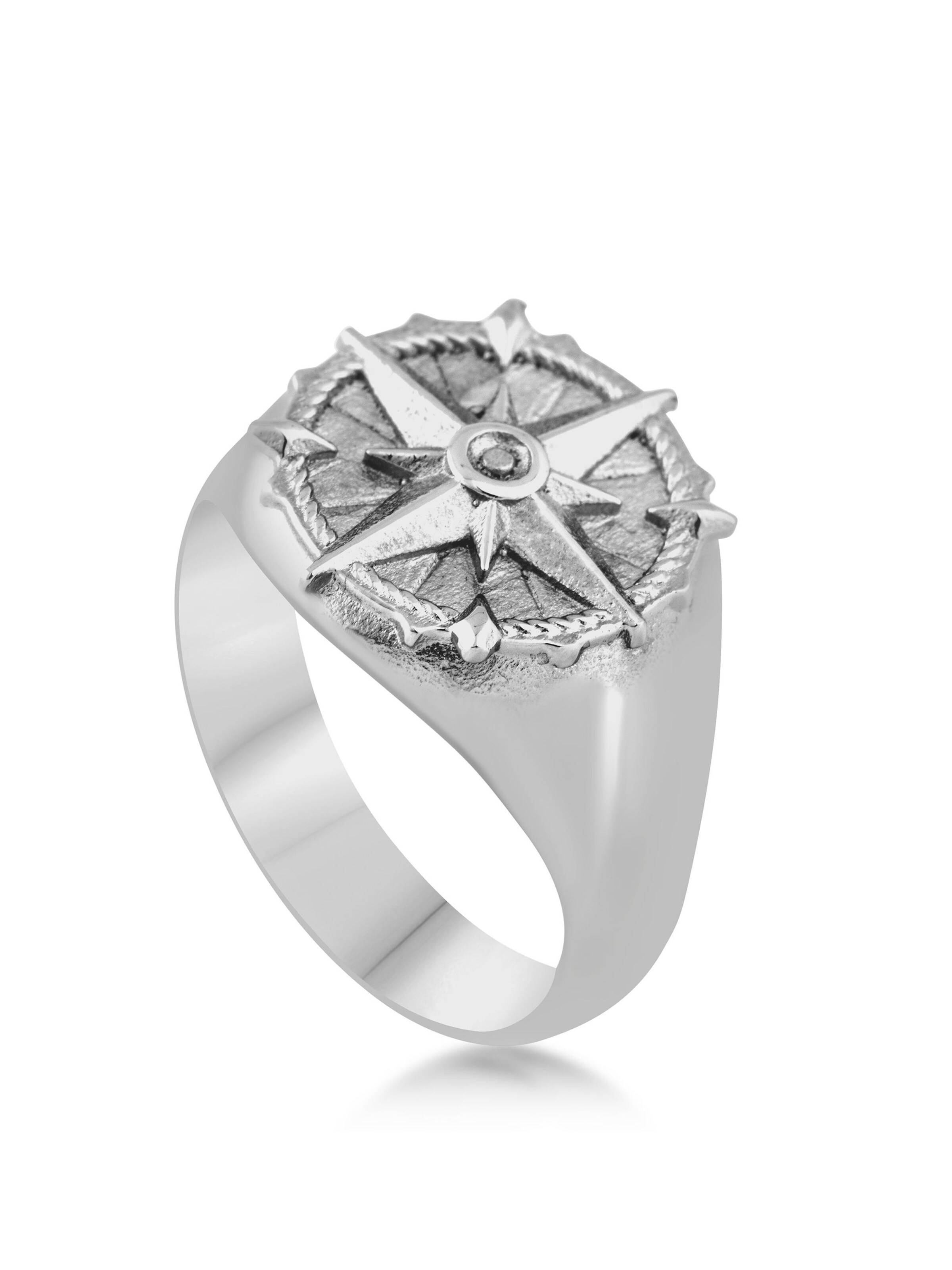 Akitsune Ring 'Guidance' in Silver: front