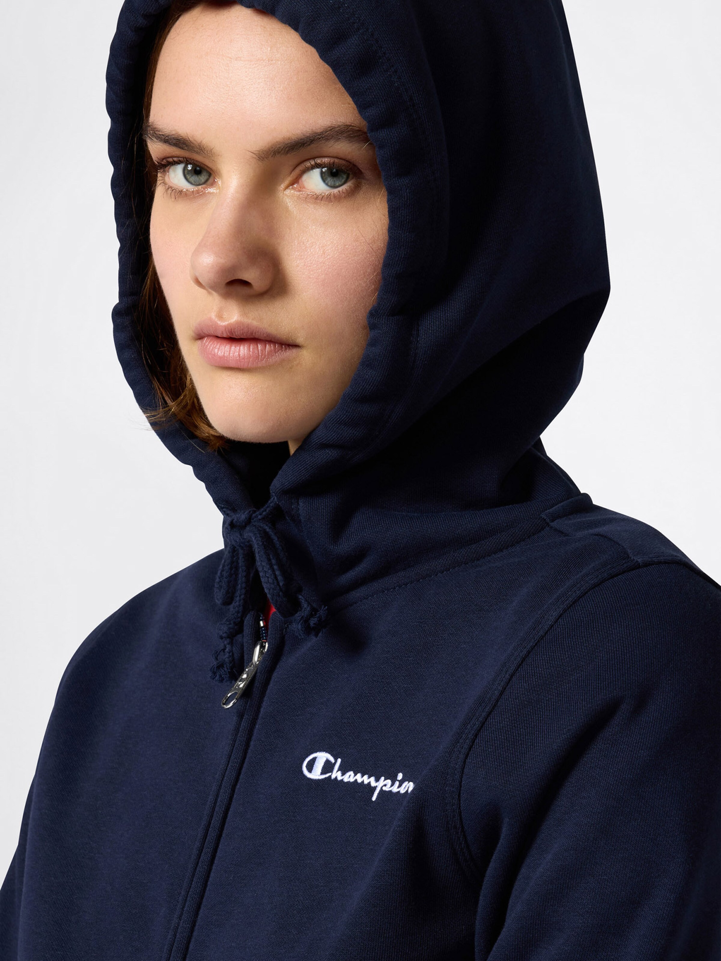 Champion Zip-Up Hoodie in Marine Blue | ABOUT YOU