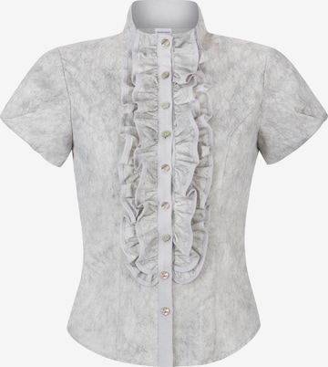 STOCKERPOINT Trachtenbluse 'Melly' in Grau: Vorderseite