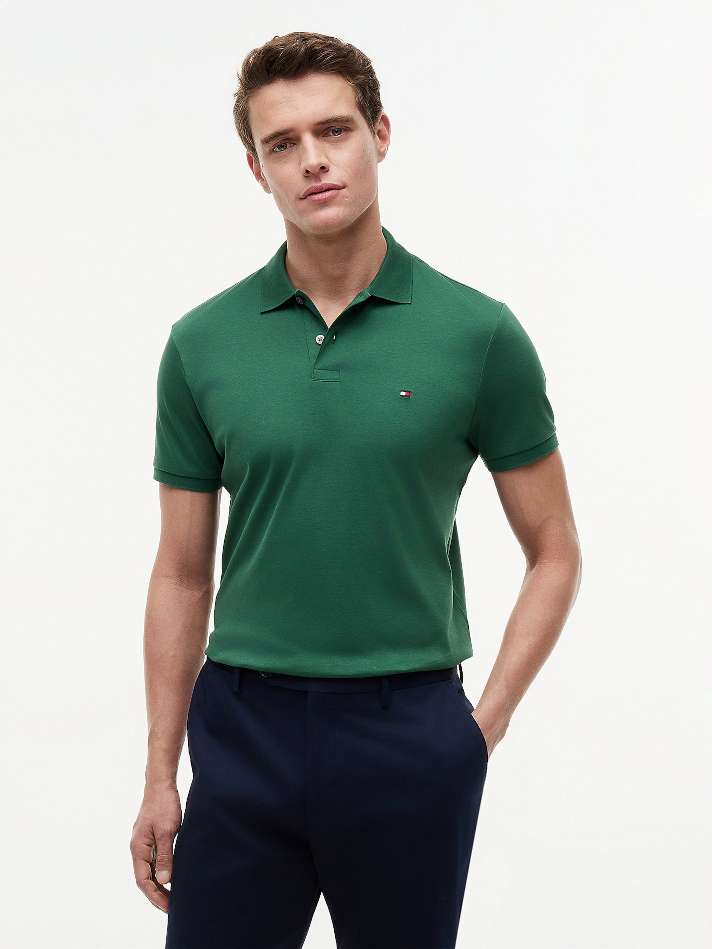 TOMMY HILFIGER Poloshirt in Grün: Vorderseite