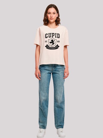 T-shirt 'Cupid University Valentinstag' F4NT4STIC en rose