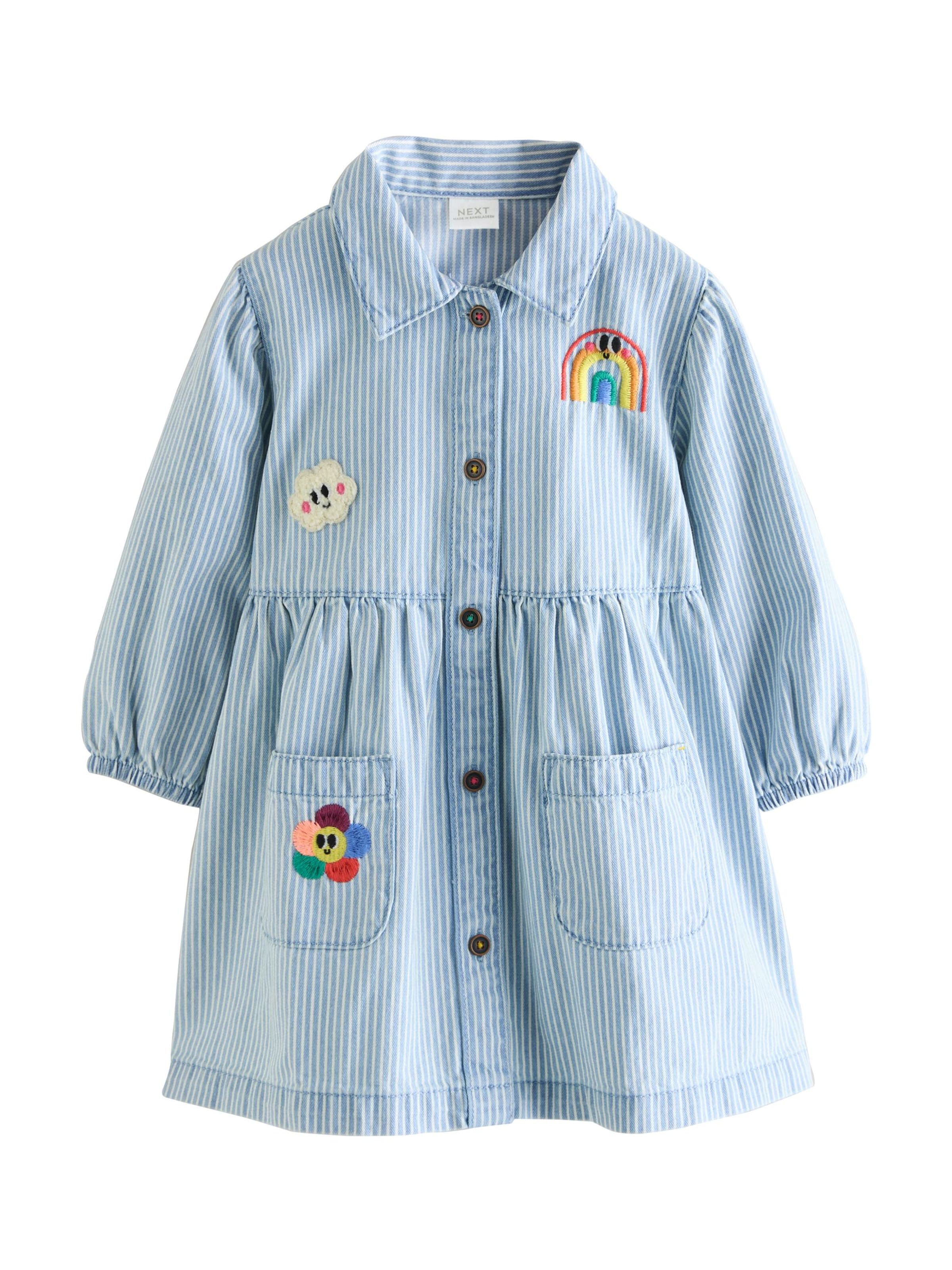 Next - Vestido en azul: frente