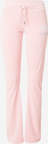 Juicy Couture Bootcut Hose 'LISA 'ALL HAIL JUICY'' in Pink: predná strana