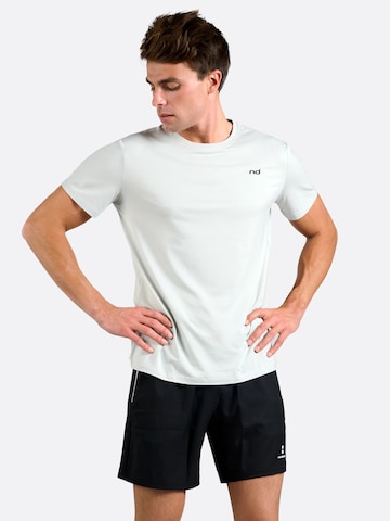 T-Shirt fonctionnel 'Bamboo Tee - Light Blue' nordicdots en gris : devant