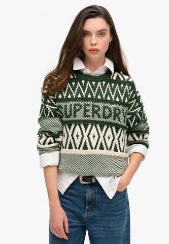 Pull-over Superdry en vert : devant
