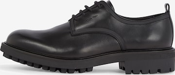 Pantofi cu șireturi de la Calvin Klein pe negru: față