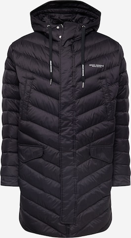 ARMANI EXCHANGE Winter Jacket 'Tessuto' in Black: front