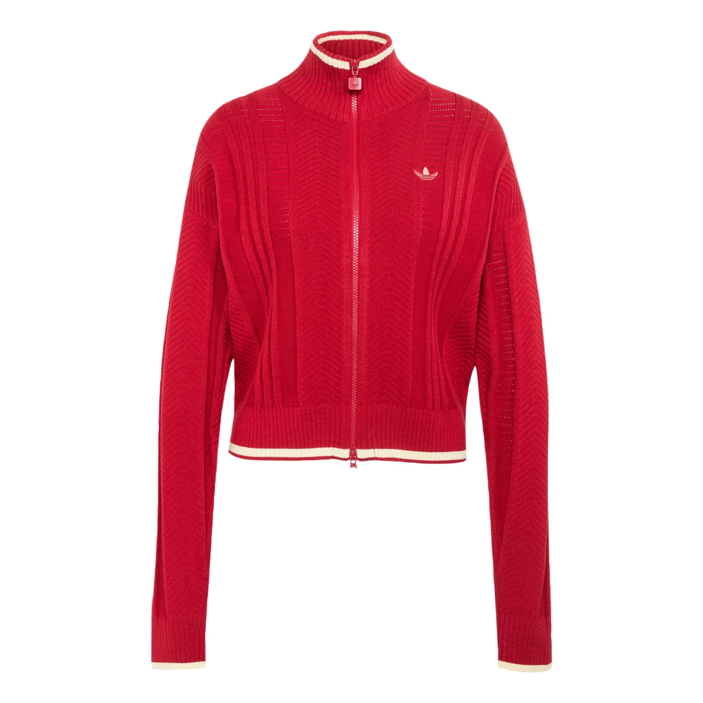 Geacă tricotată 'Firebird' de la ADIDAS ORIGINALS pe roșu: față