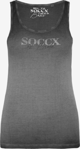 Soccx Top in Black: front