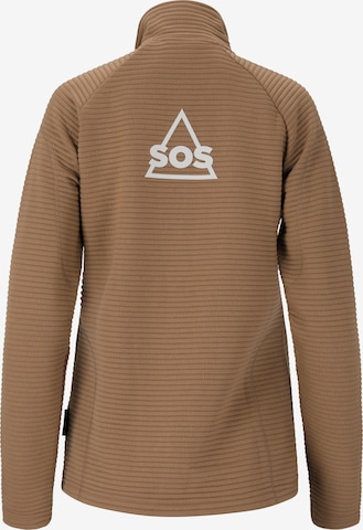 SOS Urheilullinen collegetakki 'Muju' värissä ruskea