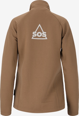 SOS Athletic Zip-Up Hoodie 'Muju' in Brown