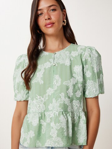 Happiness İstanbul Blus i grön