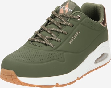 Sneaker bassa 'Uno' di SKECHERS in verde: frontale