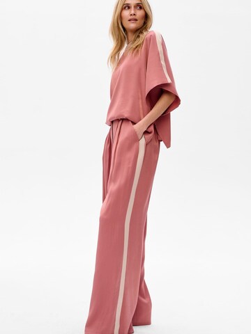 Blue Shadow Wide leg Pants in Pink