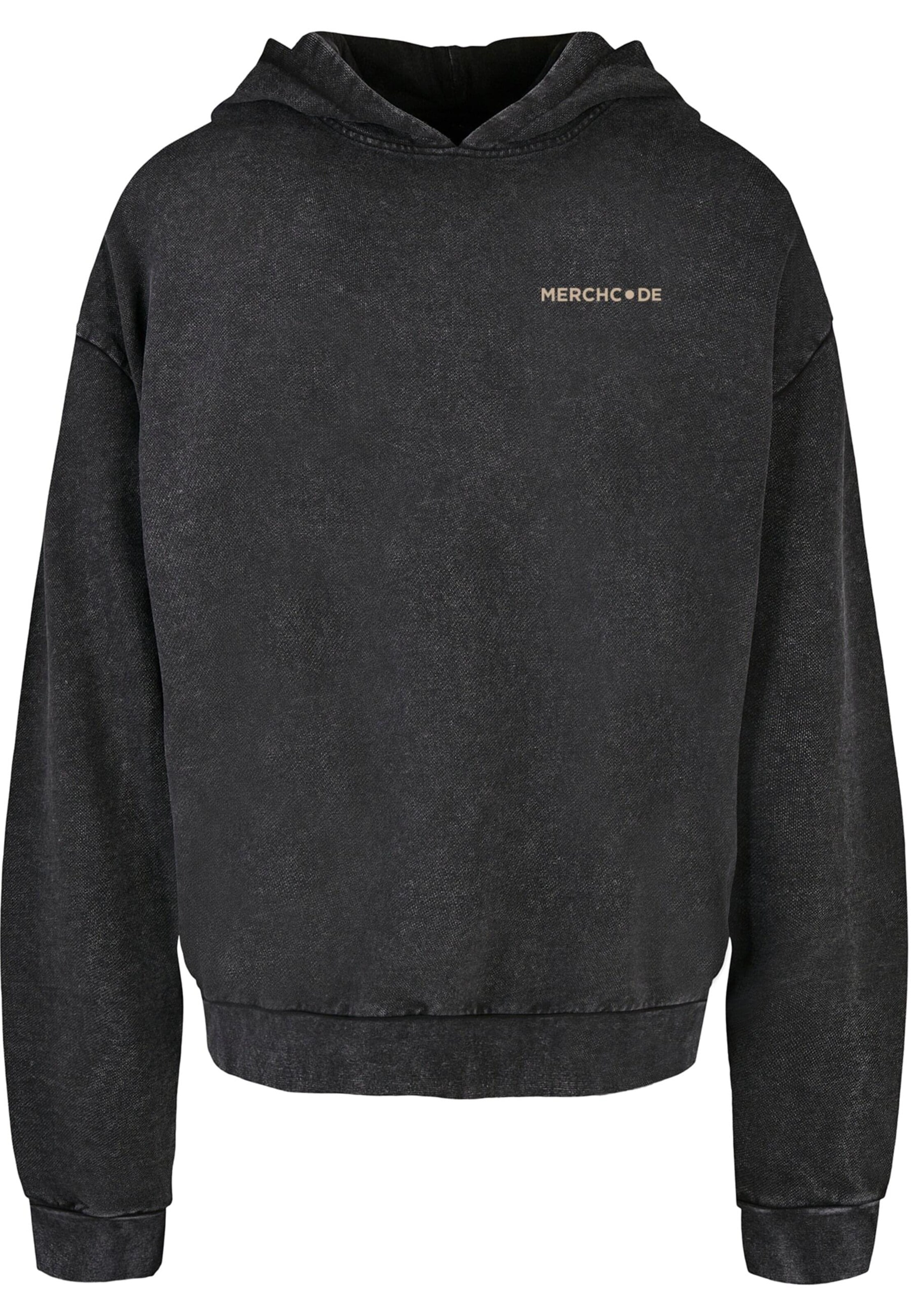 Merchcode Sweatshirt 'Alles Wird Gut' in Zwart: voorkant