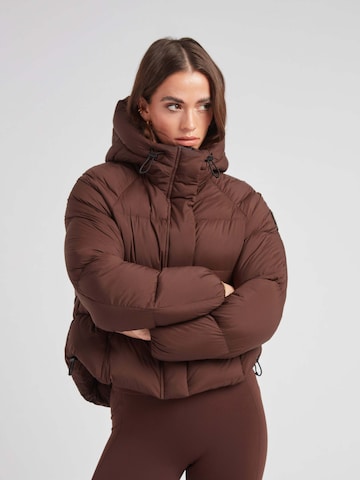 Veste outdoor ' Winter Crop Puffer ' JACK1T en marron : devant