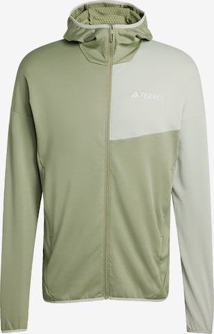 ADIDAS TERREX - Chaqueta polar funcional 'Xperior' en verde: frente