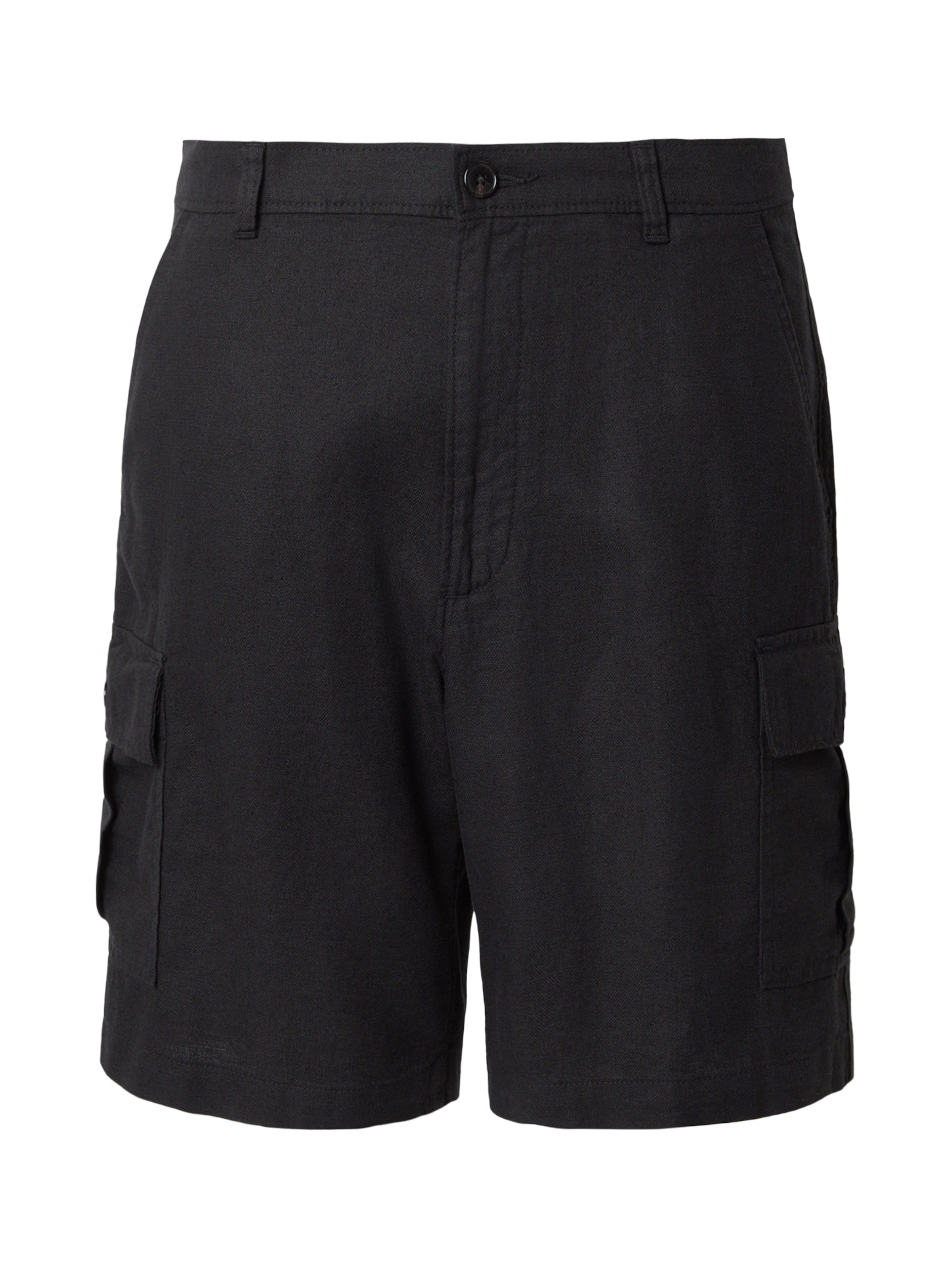 Calvin Klein Jeans Свободный крой Брюки-карго в Черный: спереди