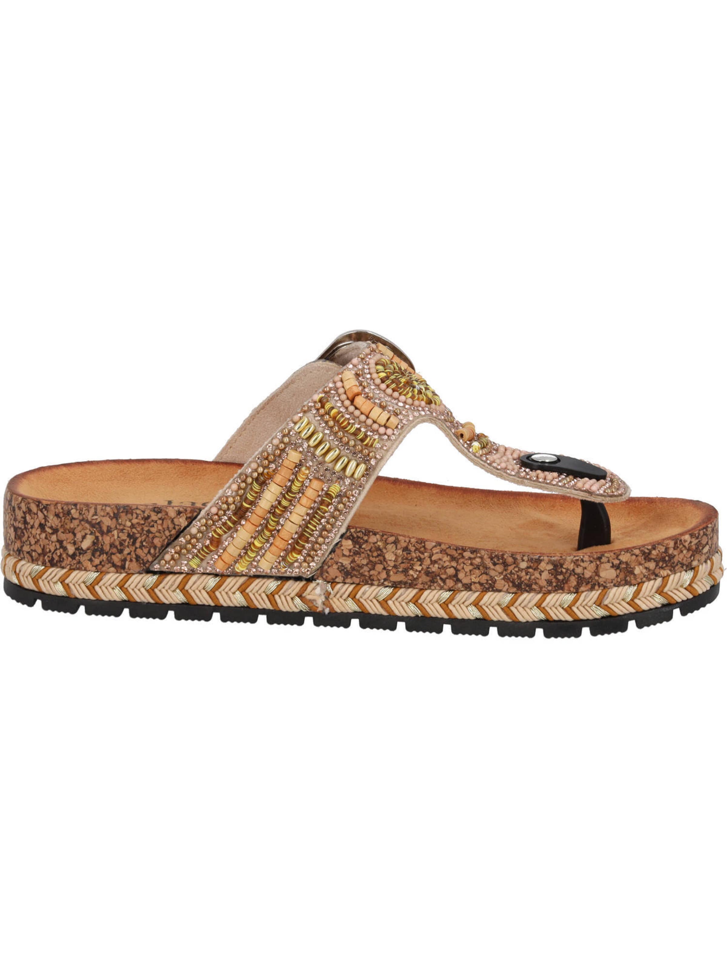 Palado by Sila Sahin Босоножки через палец 'Ikoh ' в Бежевый