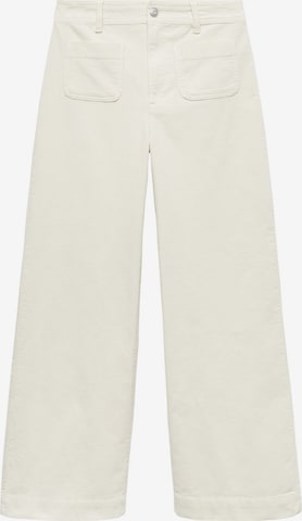 MANGO Wide Leg Jeans 'Catherip' in Weiß: predná strana