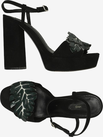 MANGO Sandalen 37 in Schwarz: Vorderseite