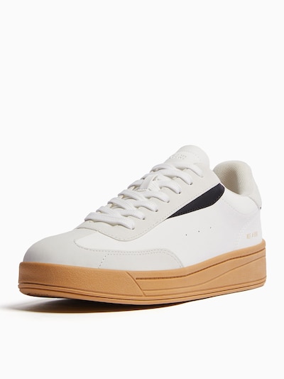 Sneaker low Bershka pe gri deschis / negru / alb, Vizualizare produs