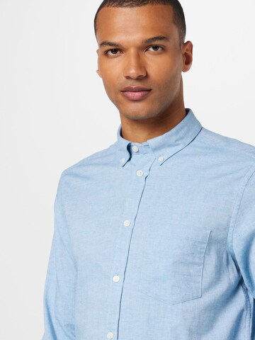 minimum Regular fit Button Up Shirt 'Jay' in Blue