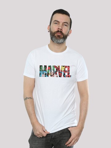 T-Shirt 'Marvel' F4NT4STIC en blanc : devant