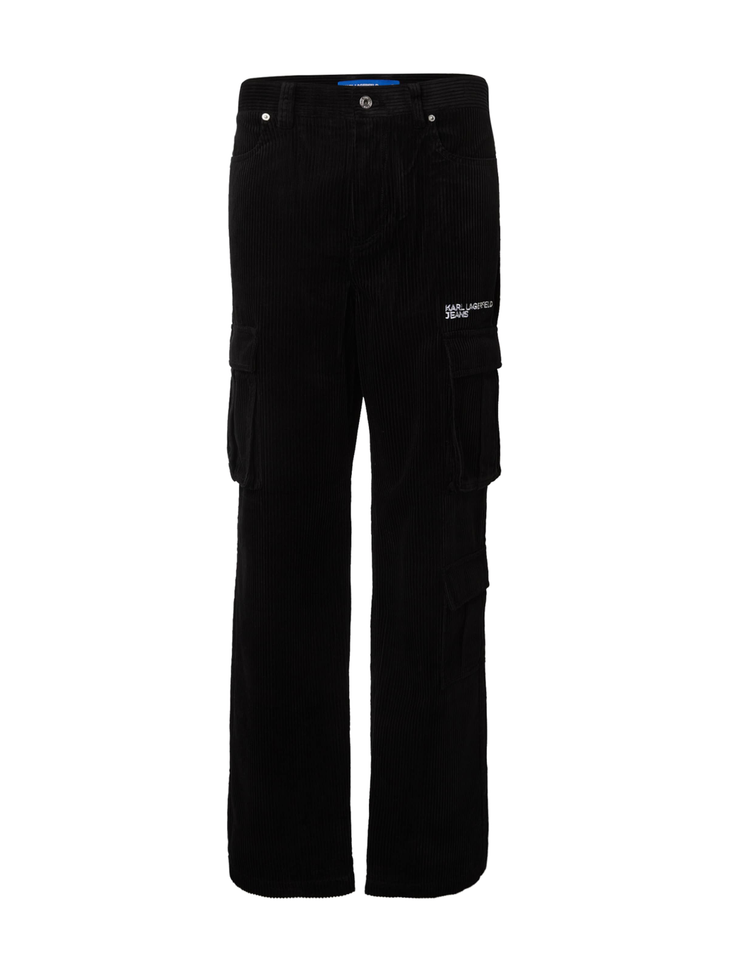 KARL LAGERFELD JEANS Regular Cargo trousers in Black: front