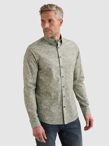 Coupe regular Chemise 'Shirt with allover print and Kent collar' VANGUARD en vert