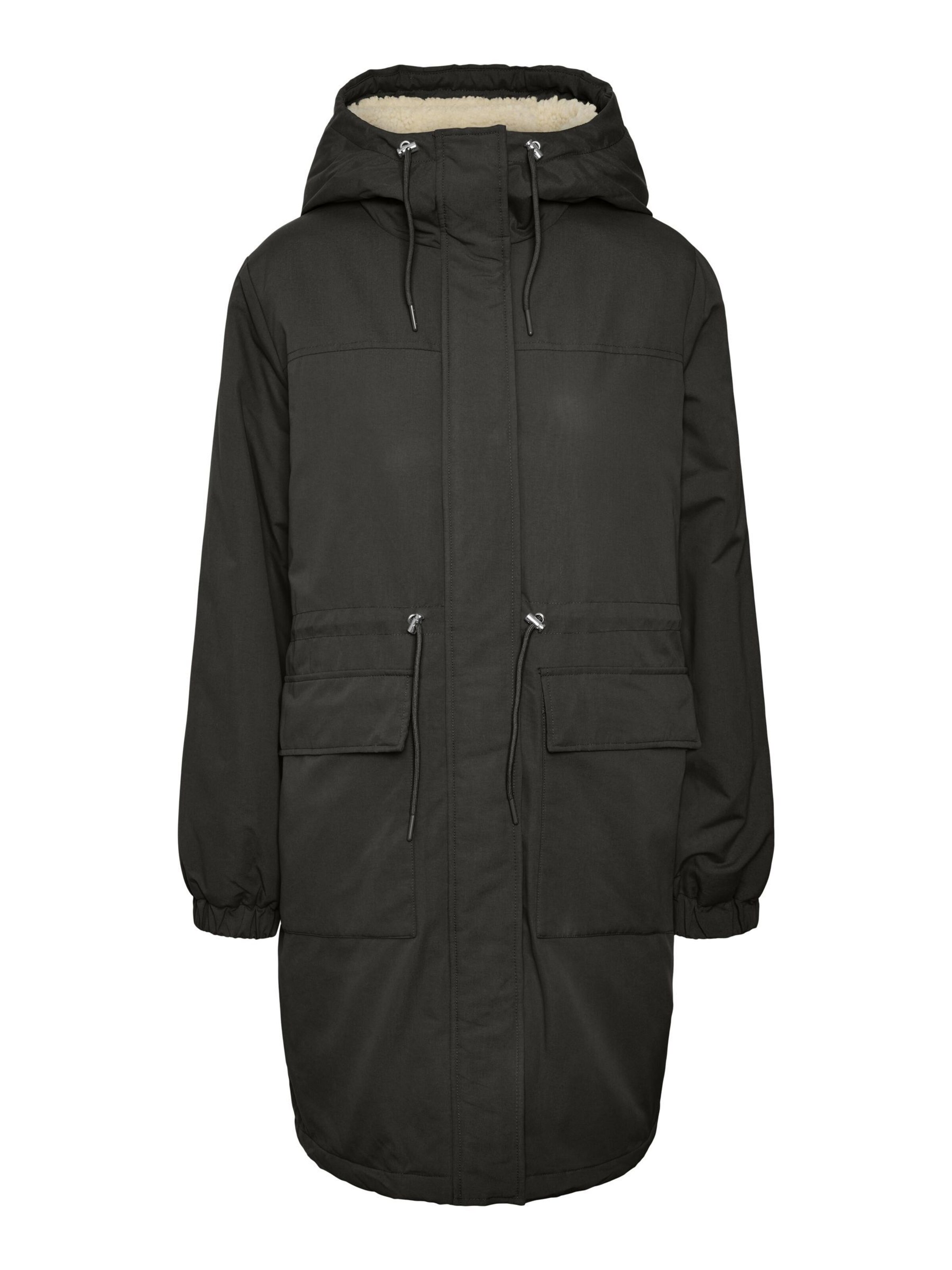 VERO MODA Overgangsfrakke i sort: forside