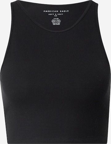 High neck Top de la American Eagle pe negru: față