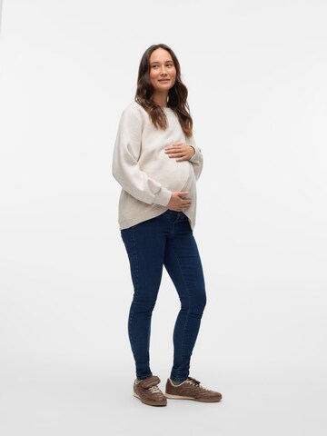 MAMALICIOUS Sweatshirt 'MLSina' in Beige